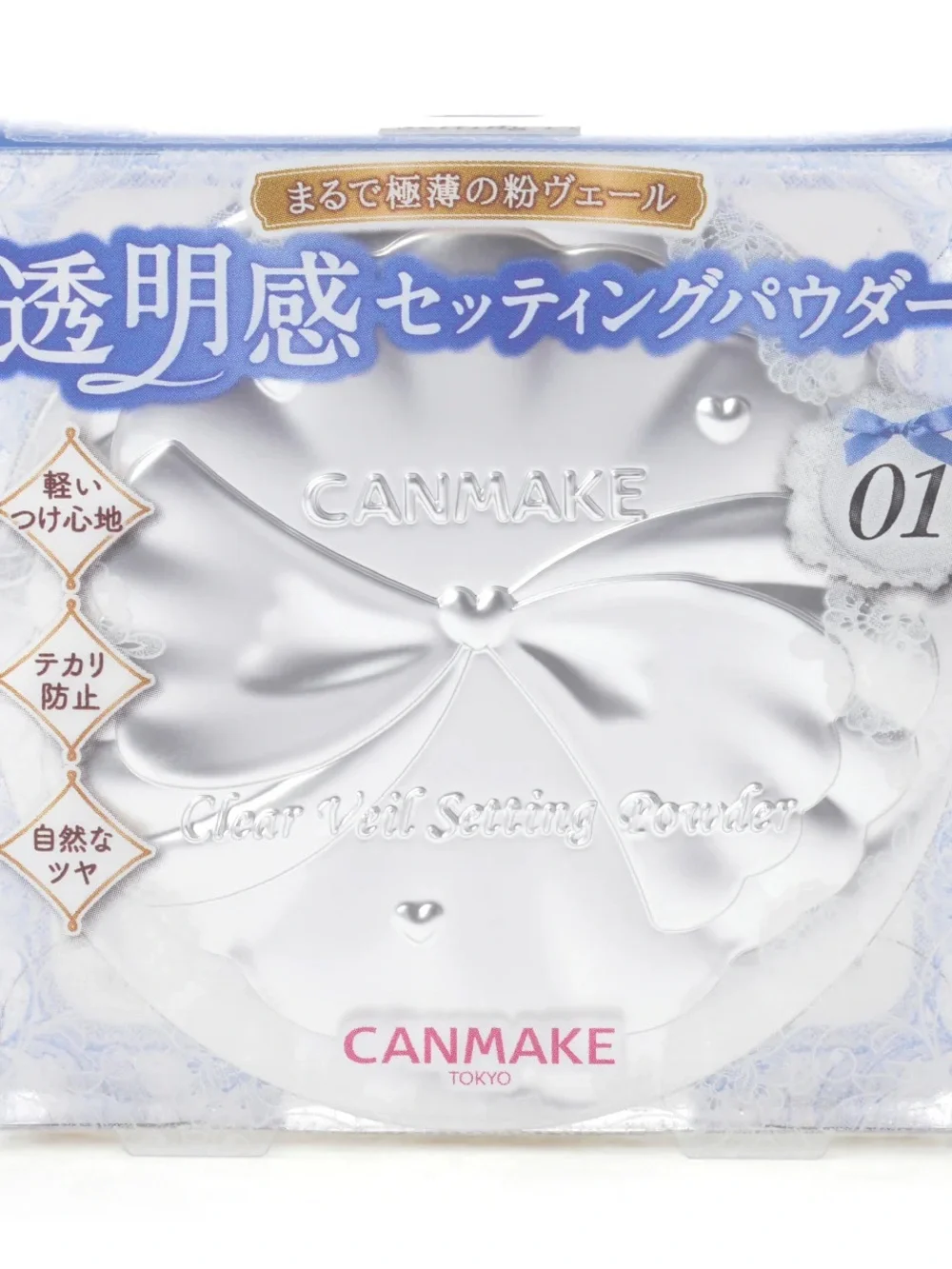 CANMAKE Clear Veil Setting Powder 01 - Translucent Finish 4g Made in Japan